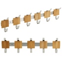 Stainless Steel & Bamboo Wall Mounted Hanger Hooks