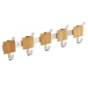 Stainless Steel & Bamboo Wall Mounted Hanger Hooks