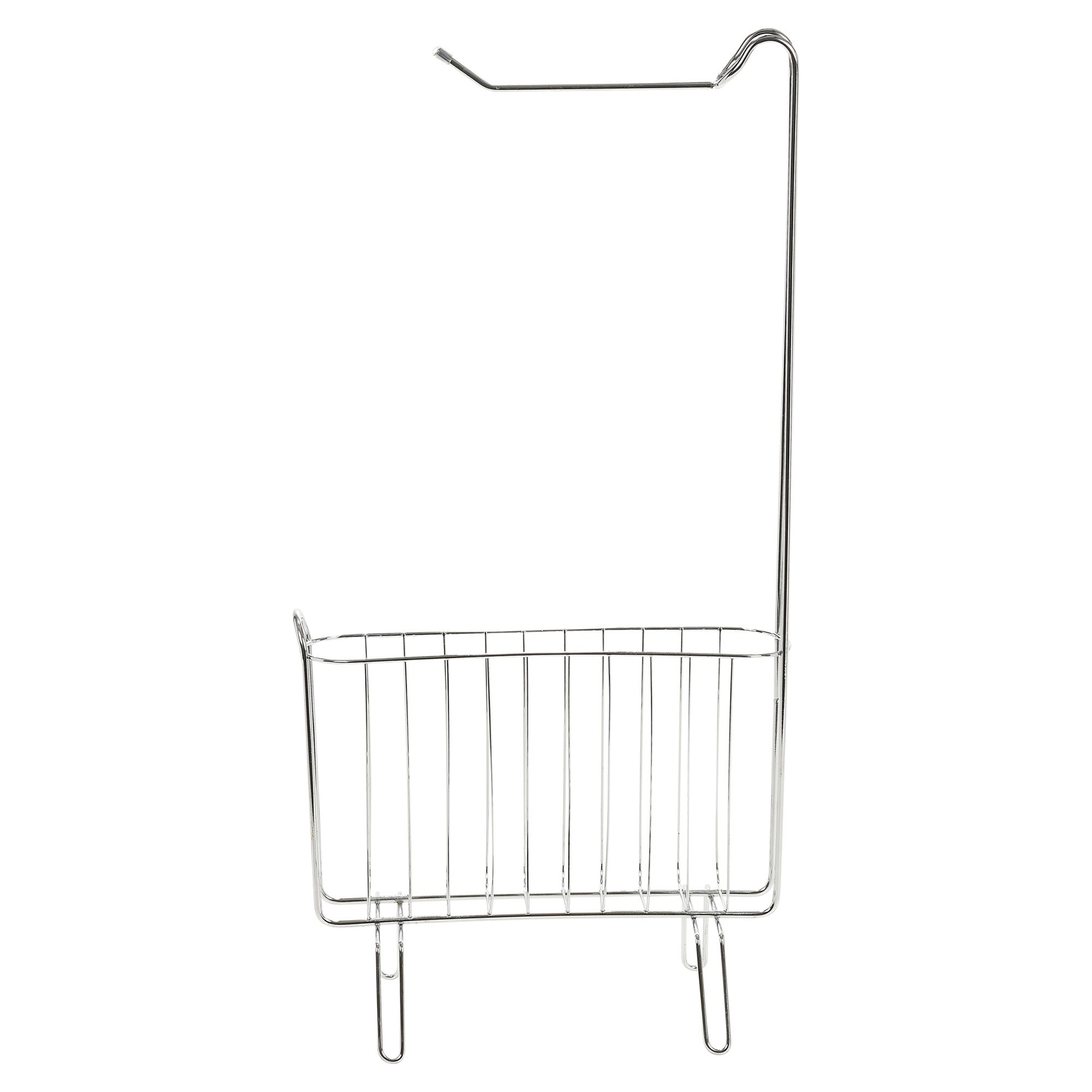 Free Standing Chrome Toilet Roll Holder Magazine Rack Bathroom