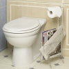 Chrome Toilet Roll Holder Stand With Magazine Rack [234510]