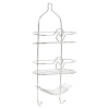 3 Tier Patterned Design Chrome Hanging Shower Caddy [234572]