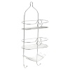 3 Tier Patterned Design Chrome Hanging Shower Caddy [234572]