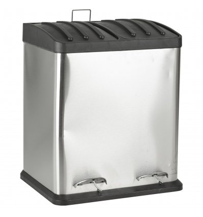 24L Stainless Steel 2 Compartment Bin [712792]