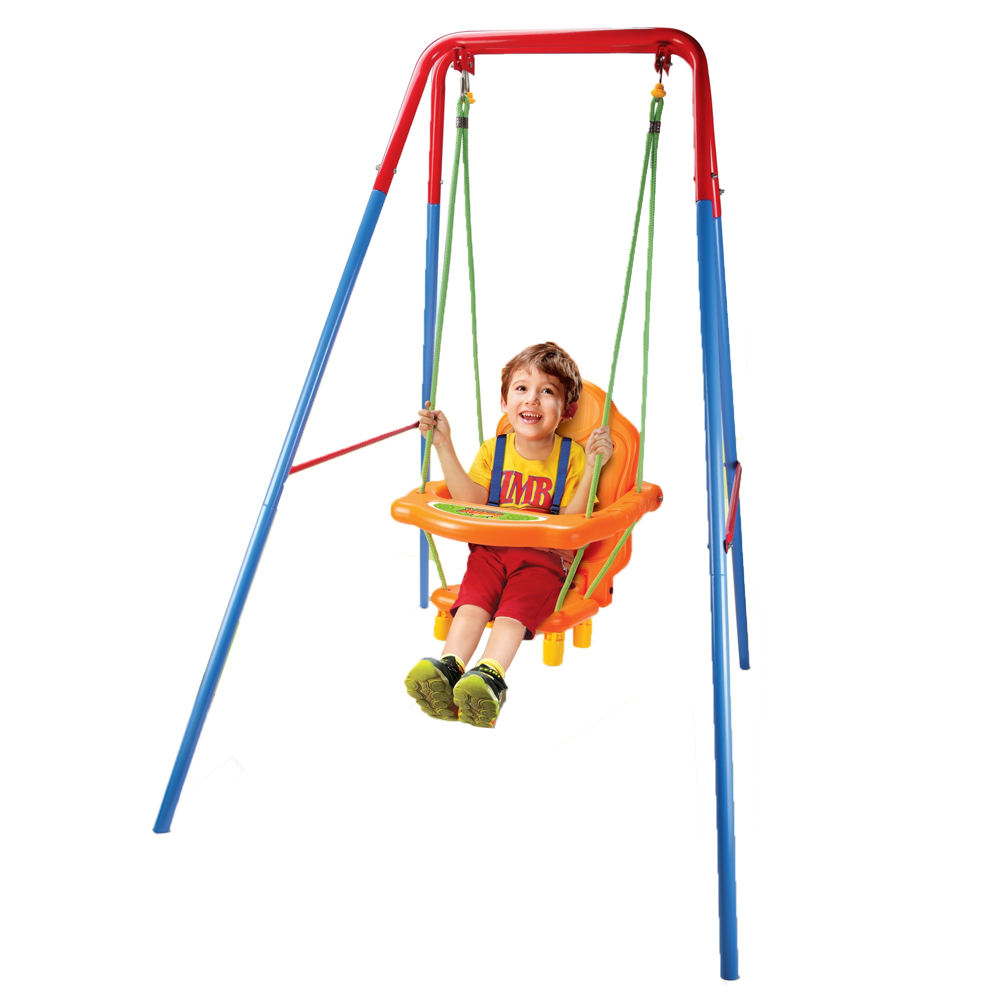 Toddler Baby Swing With Safety Seat Kids Outdoor Garden Play Toy Metal