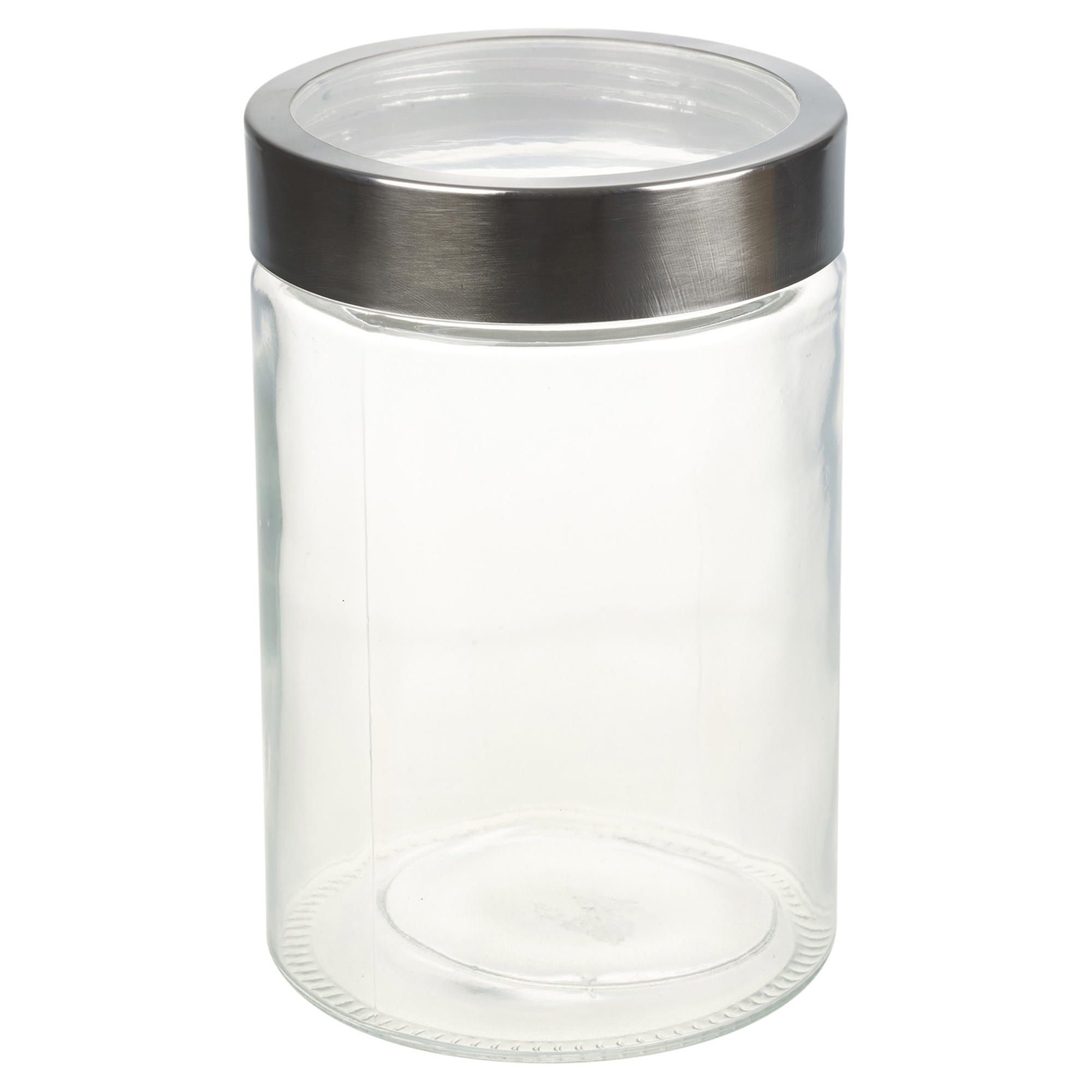 3 Sizes Clear Glass Food Preserve Kitchen Storage Container With Screw Metal Lid eBay