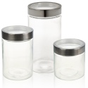 Clear Glass Container Jar with Metal Lid