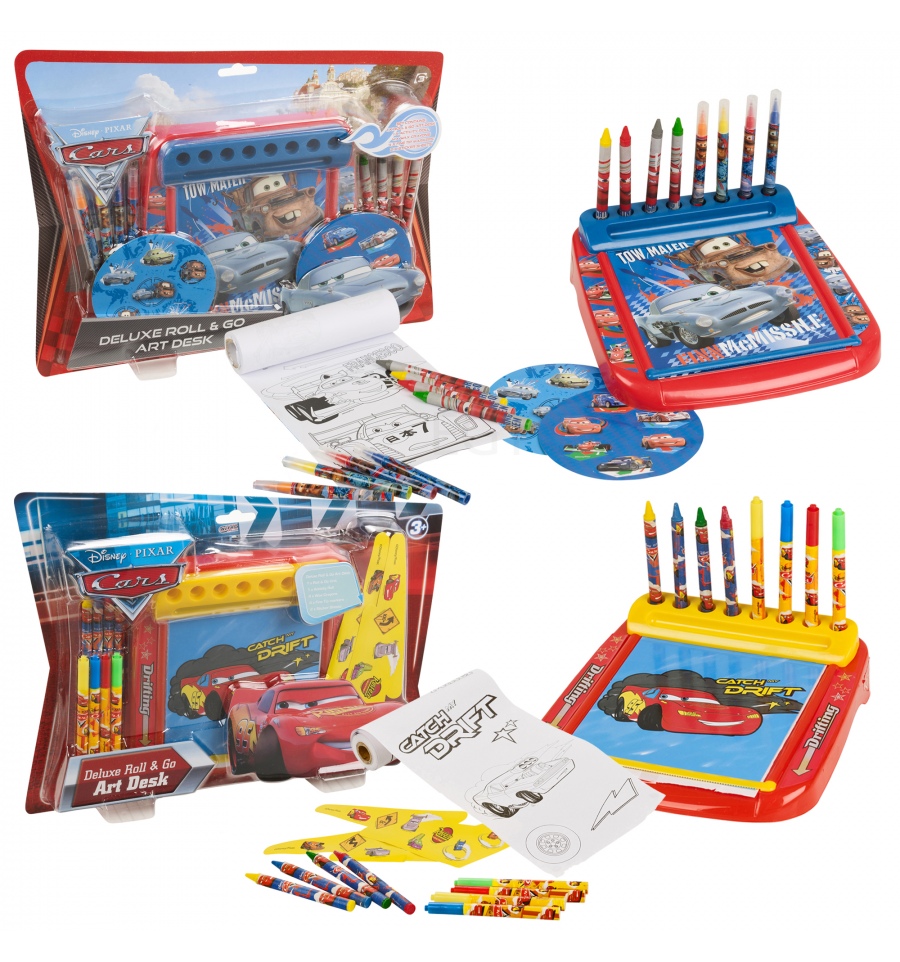 Disney Cars 12pc Art Desk Roll Go 996439