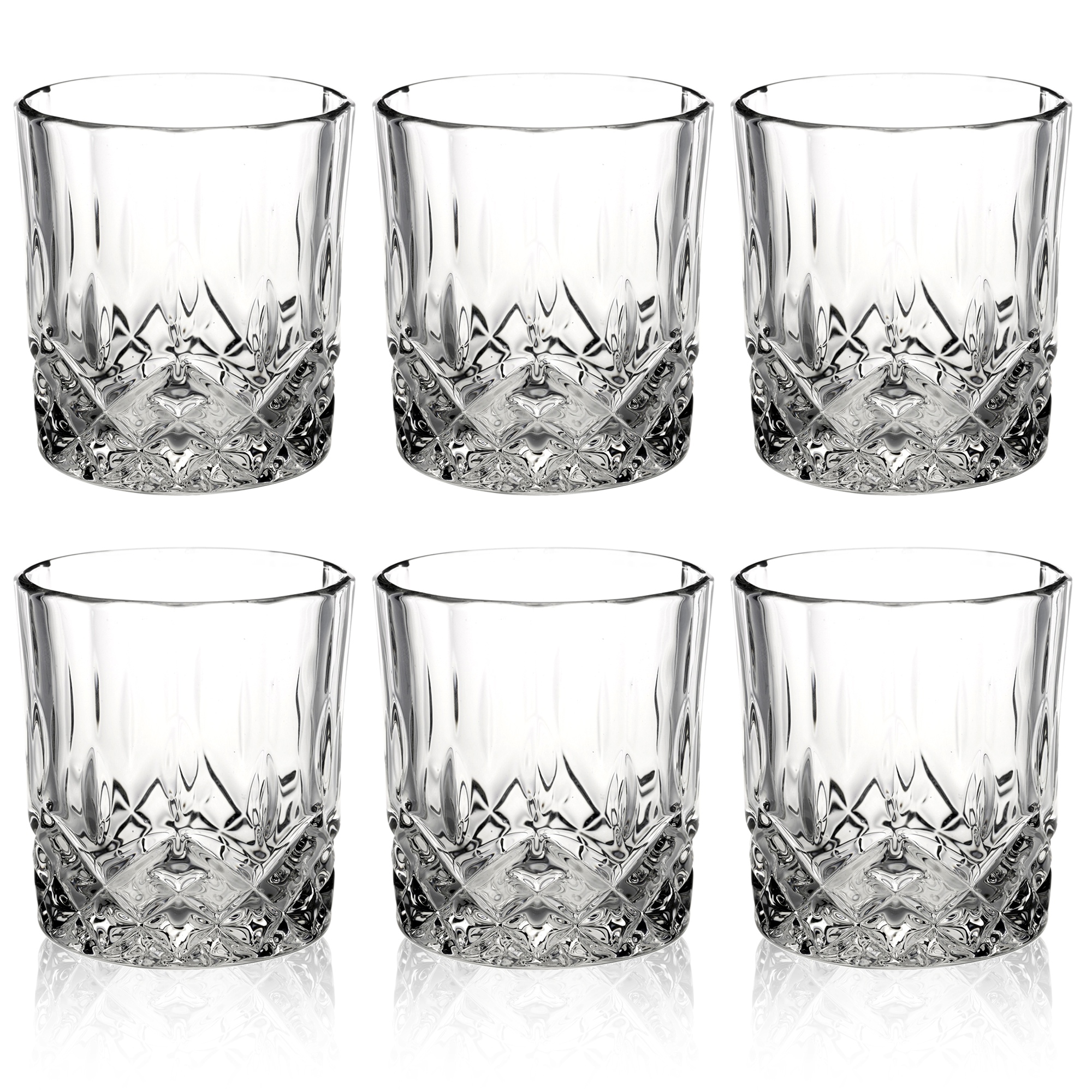 Queensway 6pc Whiskey Liquer Tumblers Drinking Glasses Gift Boxed Set