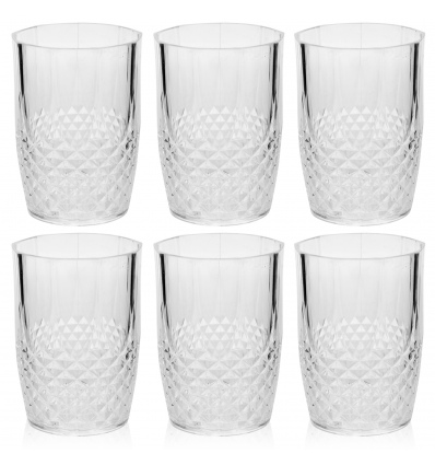 6pc Crystal Effect Drinking Tumbler 400ml [053042]