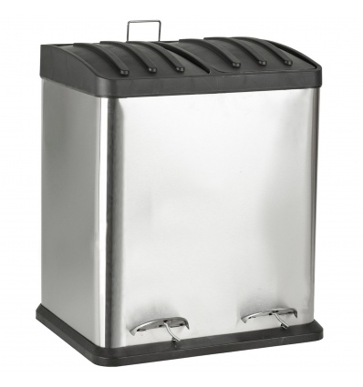 40L Stainless Steel 2 Compartment Pedal Bin [712793]