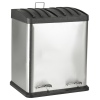 40L Stainless Steel 2 Compartment Pedal Bin [712793]