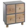 4 Drawer Grey & Brown MDF Cabinet [051796]