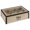 Wood Teabox with Metal Rim [079722]
