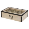 Wood Teabox with Metal Rim [079722]