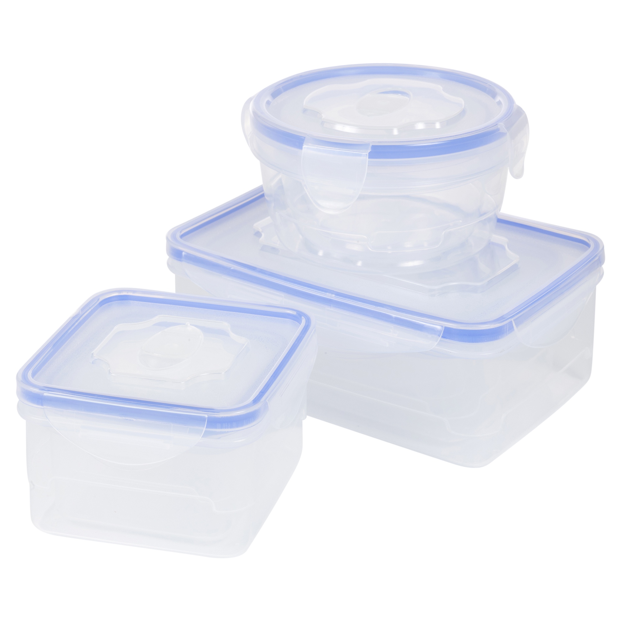 Set Of 8 Food Storage Clip Seal Lock Lids Storage Containers Boxes