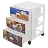 Blue 3 Tiered Storage Drawer 38x37x52cm [980010]