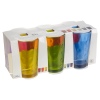 6pc Coloured 8oz Glass Sleeve Pack Set [642325]