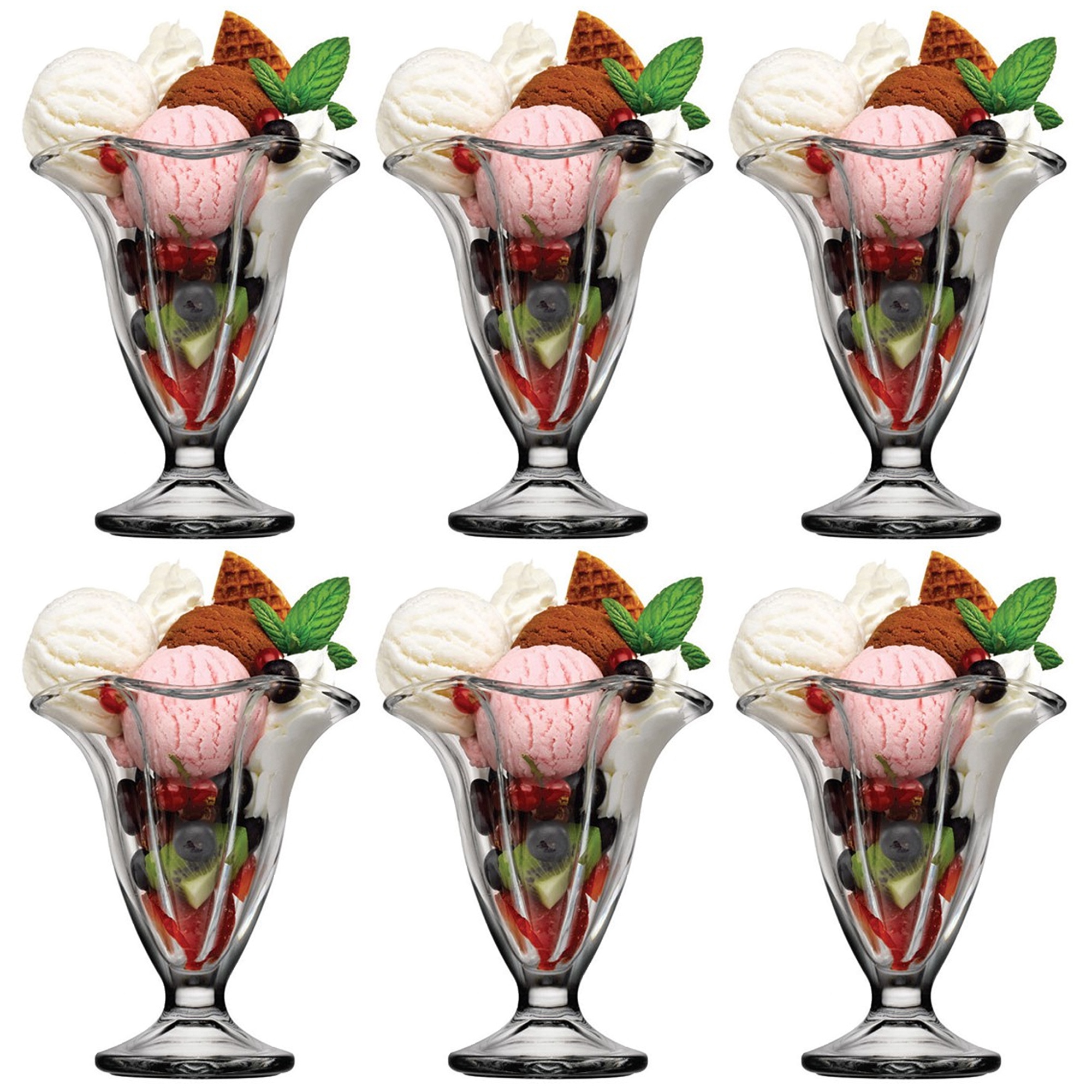 Set Of 2 4 6 Clear Glass Flower Shaped Ice Cream Cup Sundae Bowl Footed Dessert eBay Set Of 2 4 6 Clear Glass Flower Shaped Ice Cream Cup Sundae Bowl Footed Dessert eBay