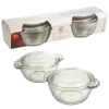 2x Glass Mini Casserole Dish with Lid [165434][128136]