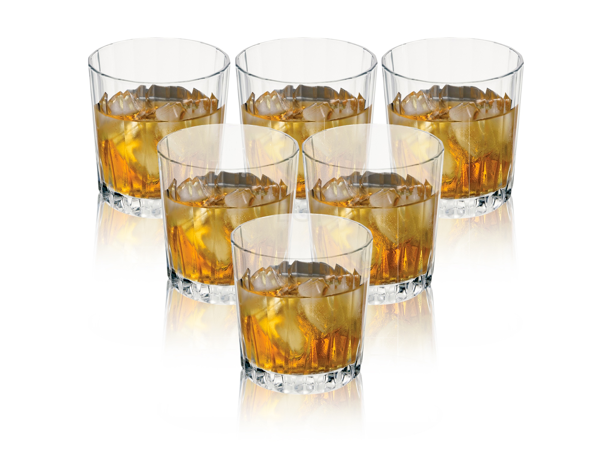 Set Of 6pc 300ml Lined Whiskey Tumblers Drinking Glasses Set Dinner