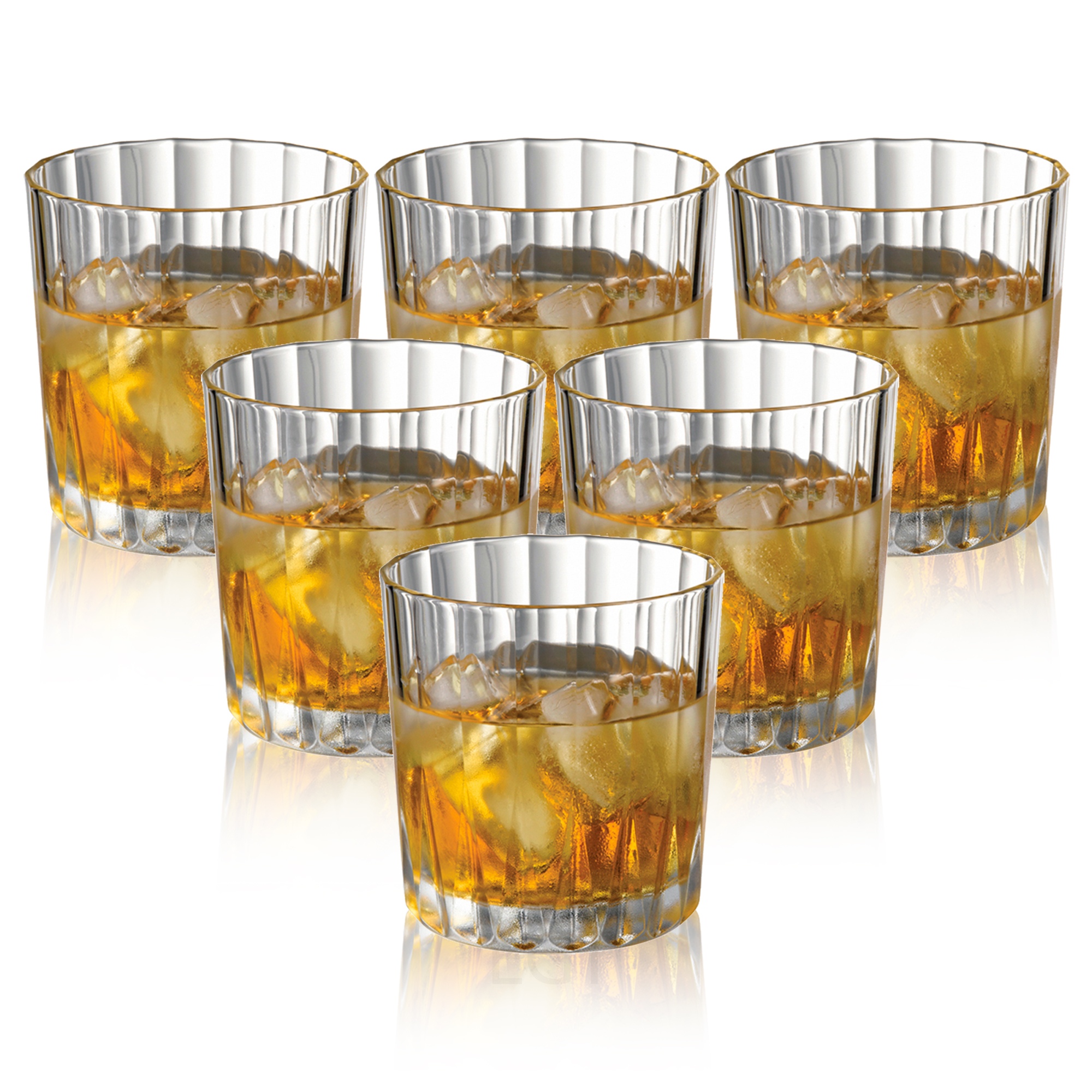 Set Of 6pc 300ml Lined Whiskey Tumblers Drinking Glasses Set Dinner