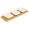 4pc Snack Dish on Bamboo Tray [729138]