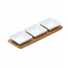 4pc Snack Dish on Bamboo Tray [729138]