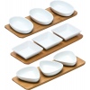 4pc Snack Dish on Bamboo Tray [729138]