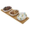 4pc Snack Dish on Bamboo Tray [729138]