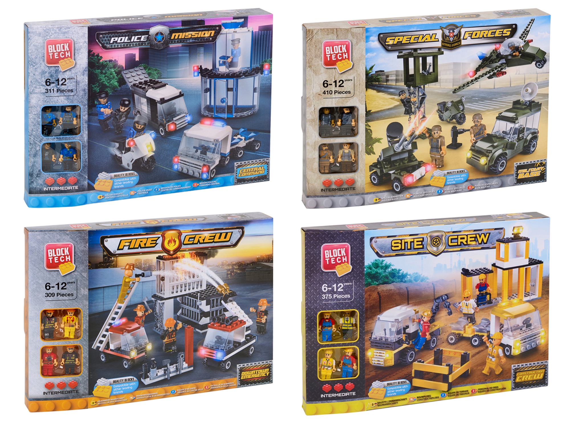 Block Tech Construction Building Bricks Blocks Set Kids Educational