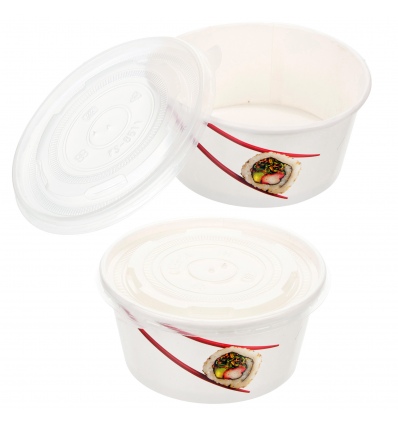 50pc Disposable Soup Pots with Lids