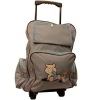 School Travel Roller Rucksack On Board Bag With Wheels (Grey/Blue)