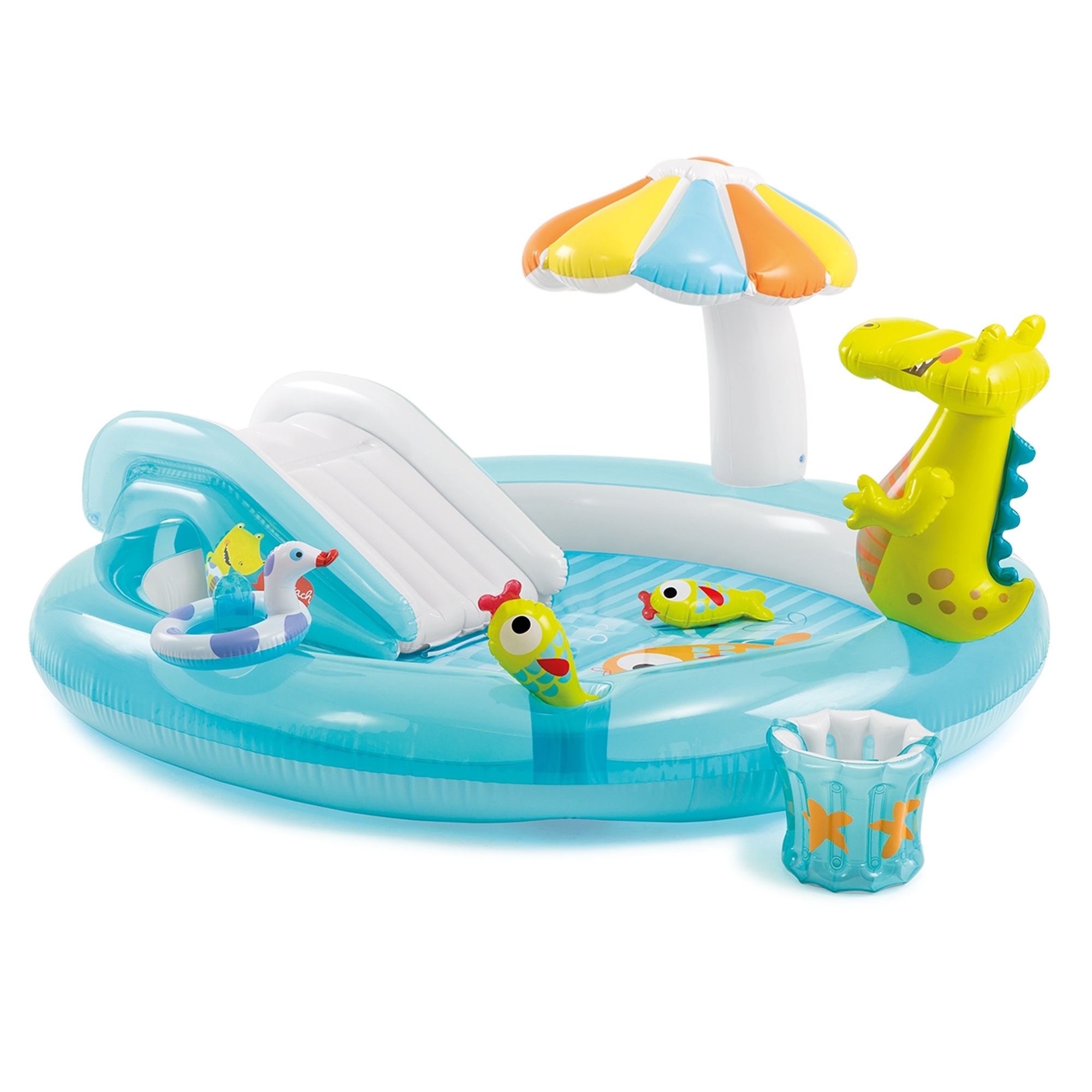 paddling pool with sprinkler