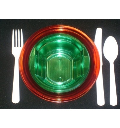 Pack of 20 Red Plastic Party Plates