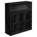 Black Wide 7 Cube Bookcase [KD-070]