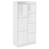 White Tall 7 Cube Bookcase [KD-068]