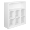 White Wide 7 Cube Bookcase [KD-066]