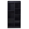 Black Tall 7 Cube Bookcase [KD-064]