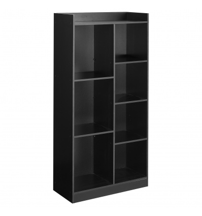 Black Tall 7 Cube Bookcase [KD-064]