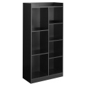 Black Tall 7 Cube Bookcase [KD-064]