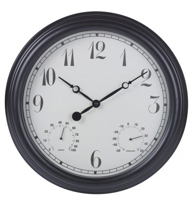 Black 38cm Outdoor Wall Clock [548143]