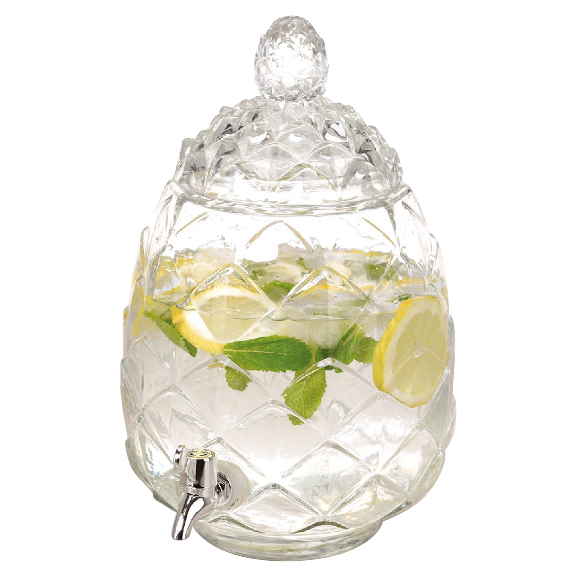 6L Pineapple Beverage Dispenser Glass Jar Juice Drinks Cocktails Outdoor Tap 8718158603753 eBay