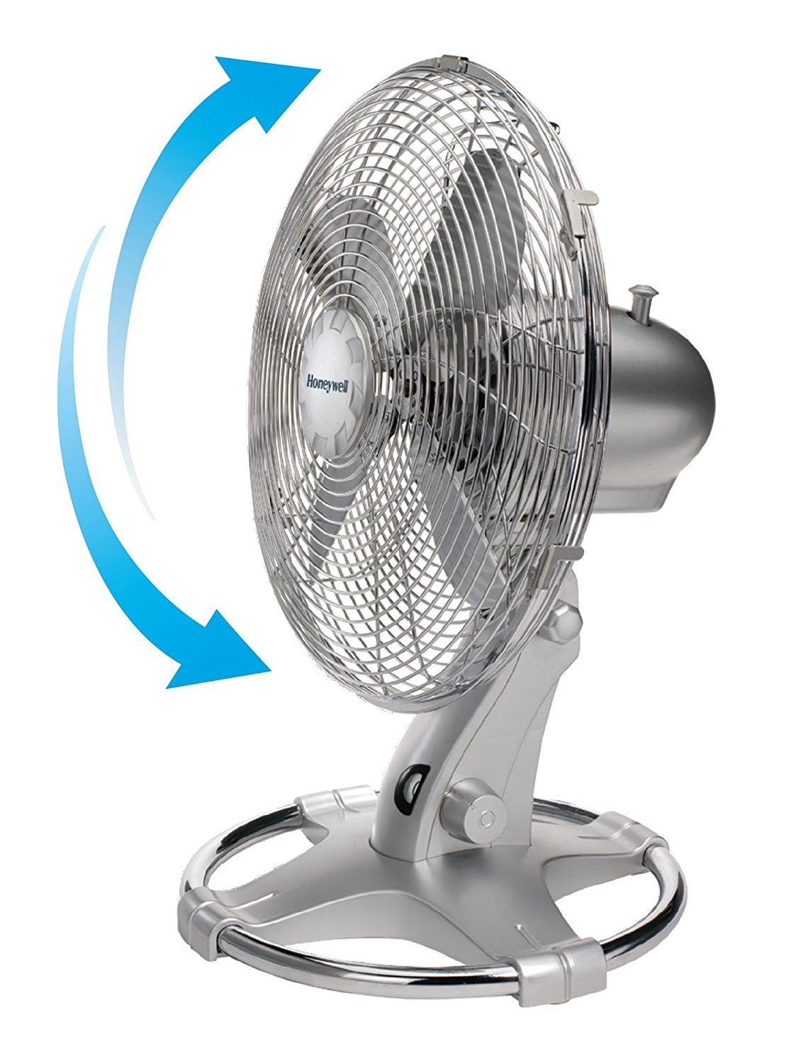 12" Metal Blade Honeywell HT216E Chrome Oscillating Table Desk Fan Office Home eBay