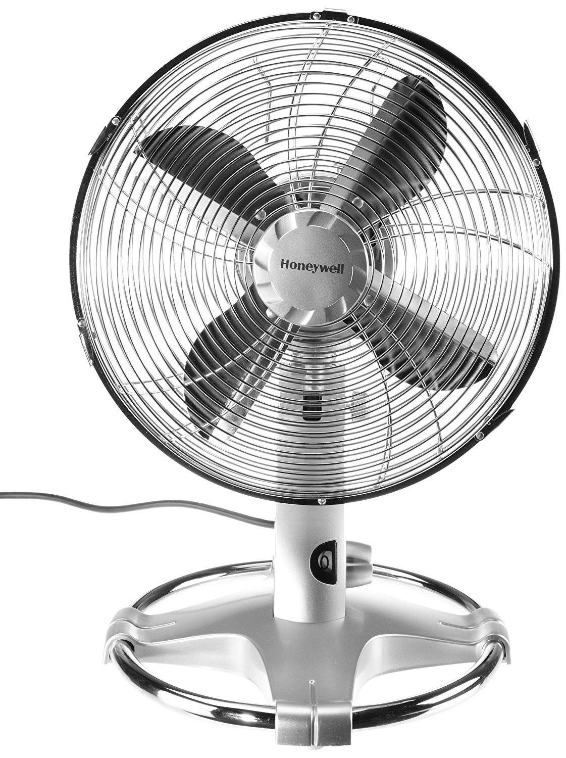 12" Metal Blade Honeywell HT216E Chrome Oscillating Table Desk Fan