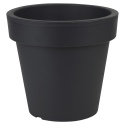 Black Round Flower Pot 34.5x31.8cm [026046]