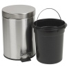 Stainless Steel Matt Finish 3L Pedal Bin & Toilet Brush [040226]