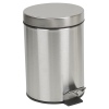 Stainless Steel Matt Finish 3L Pedal Bin & Toilet Brush [040226]