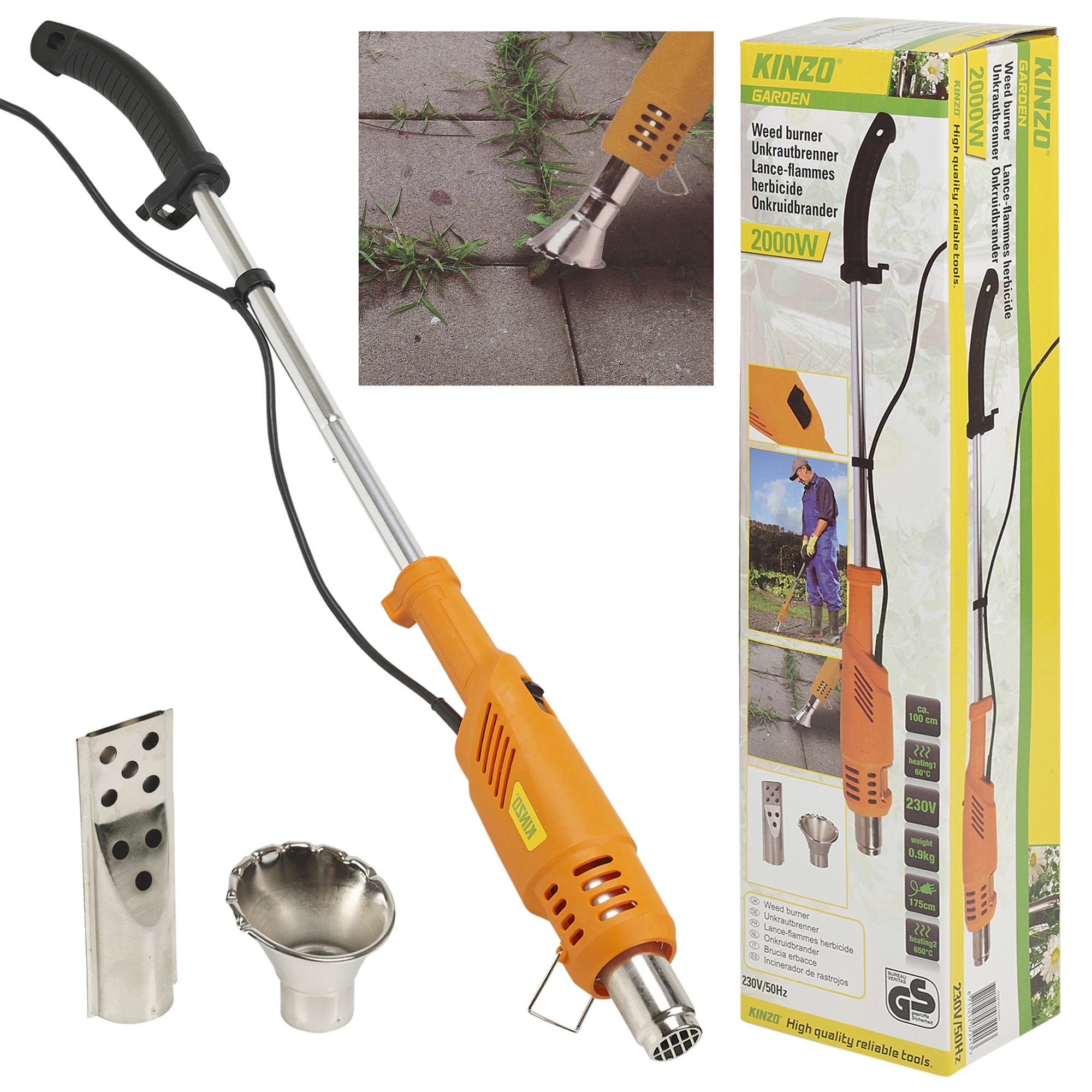 Kinzo 2000w Electric Moss Weed Burner Killer Eco Friendly UK Plug