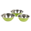 3pc Coloured Mixing Bowls 22/22/24cm [065540