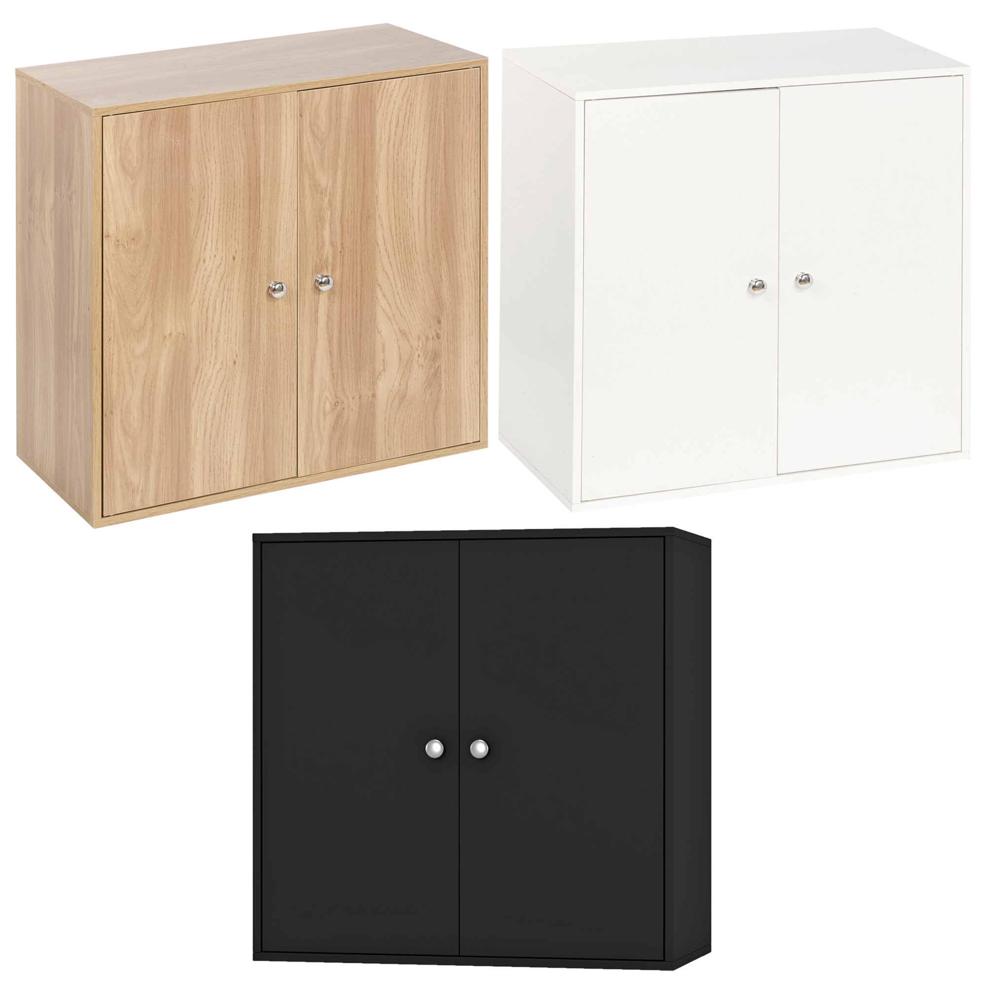 Details About 2 Tier Wooden Storage Cabinet Side Furniture Cupboard Bedroom Hallway Shelf Unit